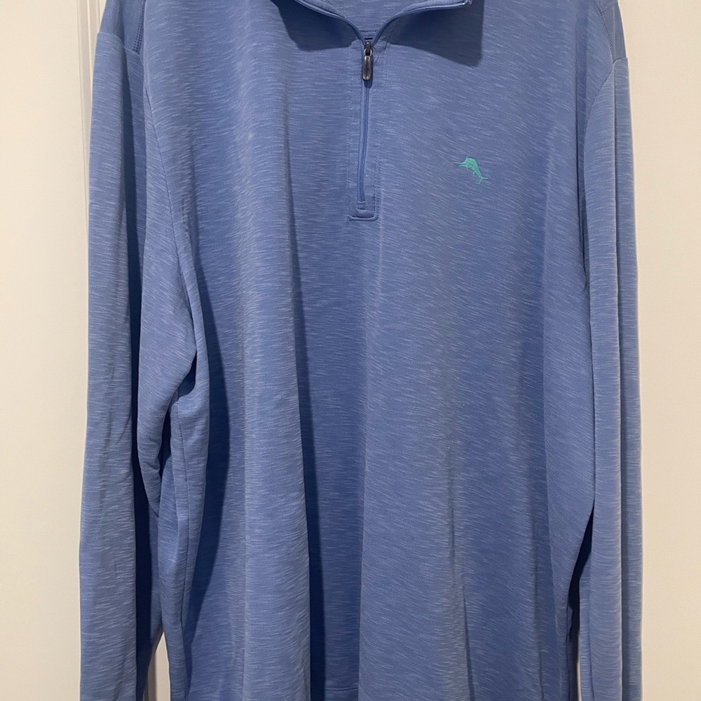 Tommy Bahama Light Blue Quarter-Zip Pullover